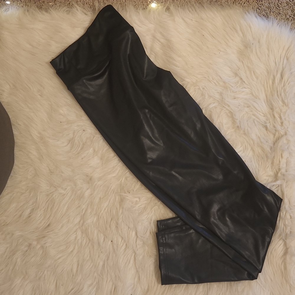 Faux Leather High Waisted Leggings